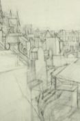 Architectural drawing. Somers Town, London. Signed Robert Flatner. Framed and glazed. H.82 x W.60