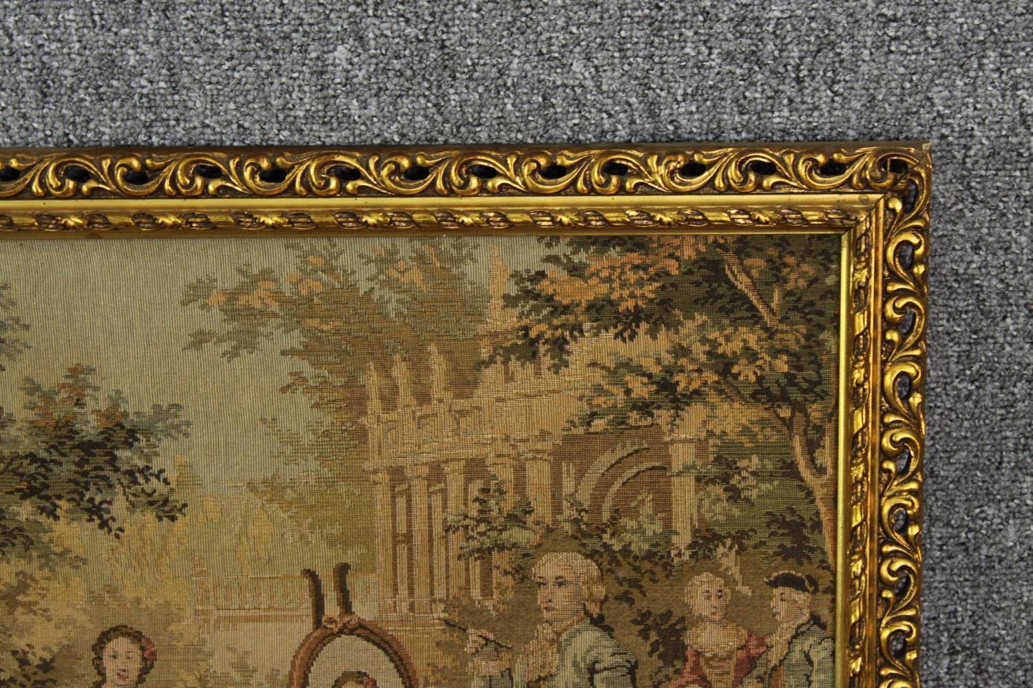 Aubusson style tapestry. In a decorative gilt frame. Early to mid twentieth century. H.53 x W.148 - Image 3 of 4