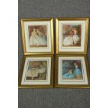 Steve O'Connell. Four framed lithographs. Ballet dancers. With a certificate of authenticity from