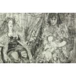 Leila Pedersen. Etching titled 'Gloria'. Signed numbered edition of 20. Framed and glazed. H.72 x