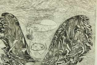 Annalisa Colombara (Italian b. 1953). 'Book of the Moonfish'. Etching signed and titled. Framed