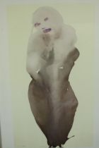 Marlene Dumas (South Africa b. 1953) Large offset lithograph titled 'West'. Signed in the plate.