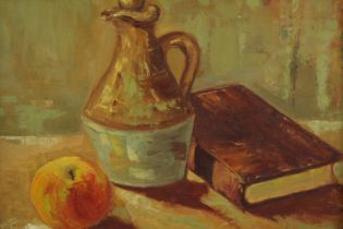 Josef Osser (South African 1908-1988). Oil on board. Still life. Signed bottom right and dated 1954.