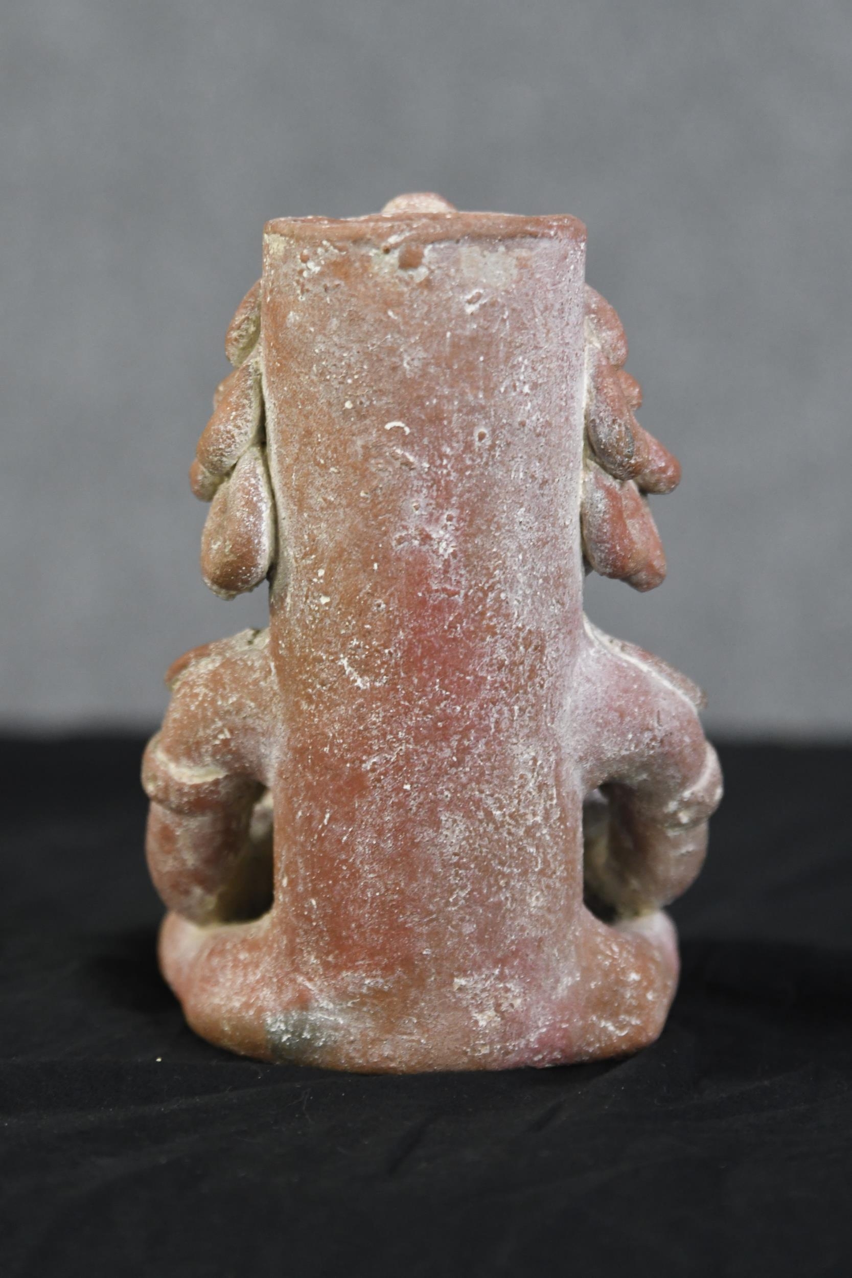 Terracotta vase deity. Probably Sri Lankan. Mid twentieth century. H.22 x W.16 x D.12 cm - Image 3 of 4