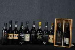 A selection of vintage port to include Ramos Pinto RP10, Niepoort Port bottled 1987, Delaforce 1980,