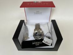 A boxed mens Tissot T-Touch II Expert T047420A smart watch with carbon fibre touch screen,