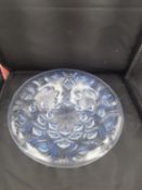 Rene Lalique, Bulbes pattern plate, the opalescent glass with bulbs radiating out from a central