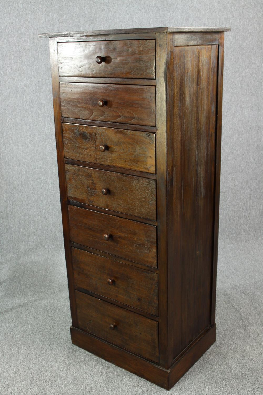 A Lombok Eastern teak tall chest. H.152 W.64cm. - Image 3 of 4