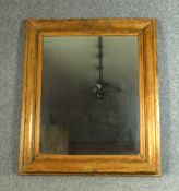 Wall mirror, large size, 19th century pine. H.122 W.105 cm