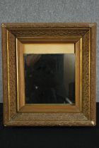 Wall mirror, 19th century gilt framed. H.54 W.49cm. (In need of reassembly).