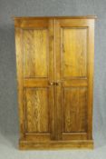 Hall cupboard, early 20th century oak, fitted with shelves. (Has a shallow depth dimension). H.165