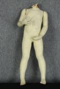 Child store mannequin. Missing its head. Twentieth century. H.86 cm.