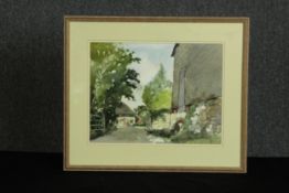 John Mortimer (British, b.1933). Watercolour, In Bury Village, signed John Mortimer bottom right.
