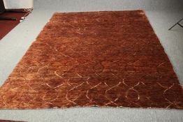 Carpet, contemporary Indian hand knotted, jute. L.290 W.210cm.