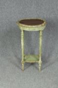 Urn stand, late 19th century distressed painted. H.73 Dia.43cm.