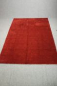 An Indian carpet, all wool, hand woven. L.256 W.175cm.