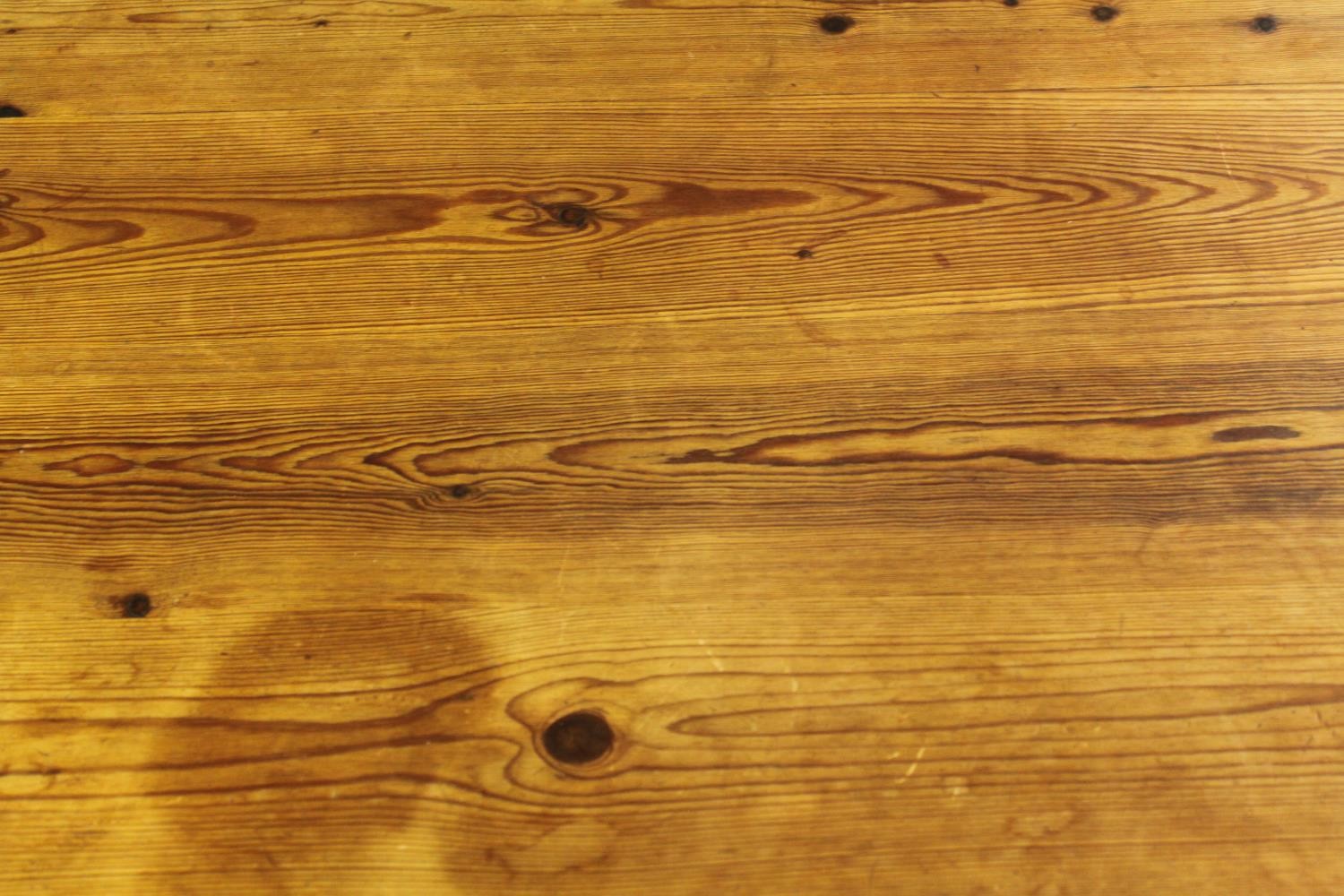 Kitchen table, 19th century farmhouse style pine. H.77 W.152 D.90cm. - Image 4 of 4