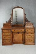 Dressing table, Victorian mahogany, Duchess style. H.180 W.152 D.61cm.