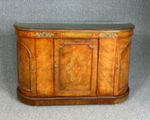 Credenza, Victorian figured walnut with Arabesque inlay and ormolu mounts. H.140 L.92.