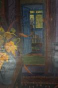 Elvic Steele (1920 - 1997), oil on board, 'Home', signed verso. H.137 W.105cm.