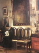 Carl Vilhelm Holsoe (1863 – 1935). Oil on canvas. Signed 'C. Holsoe'. In a decorative gilt frame.