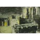 John Piper lithograph. 'Windsor Castle'. Signed in the plate. Published by Penguin Prints circa
