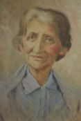 Pastel portrait in an older gilt decorated frame. H.70 W.50 cm.