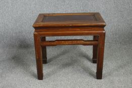 Lamp table, Chinese teak. H.49 W.54 D.32cm.