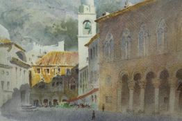 Henry Richard Beadon Donne (British 1860 - 1949). Watercolour. Presidents Palace Dubrovnik. Signed