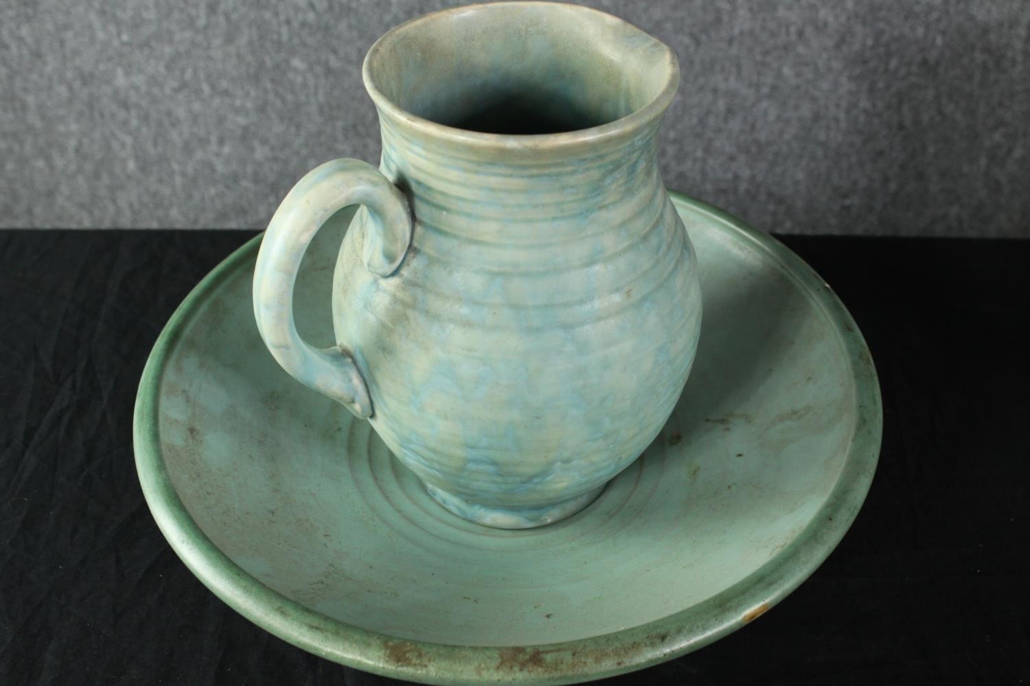 A collection of mid century ceramics, including a Crown Ducal Charlotte Read green glaze stylised - Image 4 of 7