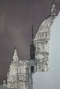 Richard Beer (British b. 1928). Etching. St Pauls. Numbered edition of 75 copies. Hand coloured,