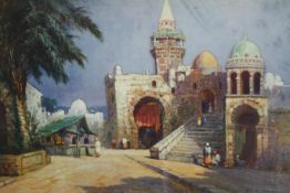 David Malcolm. A nineteenth century watercolour painting of a Mosque. H.50 W.72cm. (Detached from
