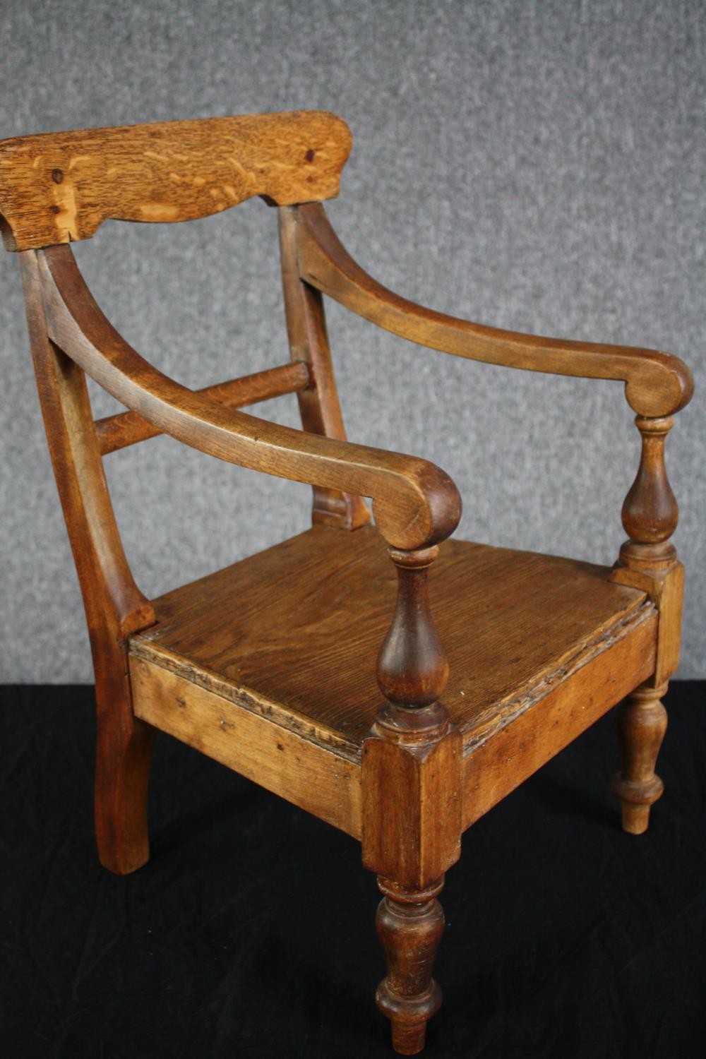 A mid 19th century child or doll's armchair. H.54cm. - Image 2 of 4