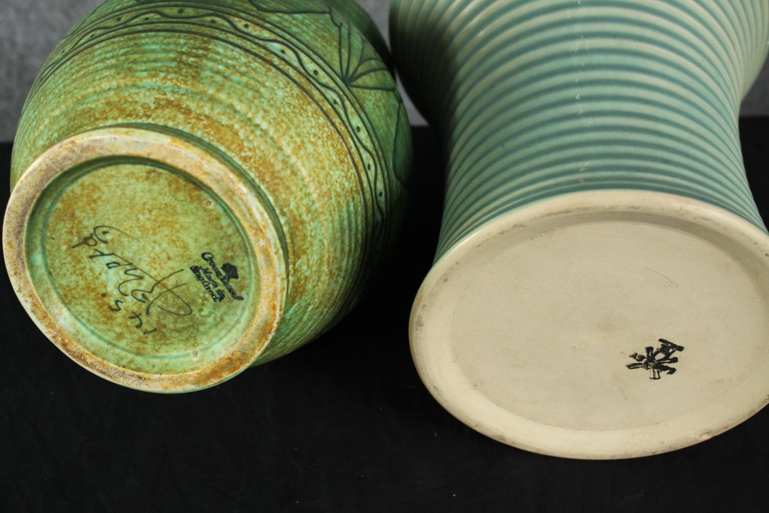 A collection of mid century ceramics, including a Crown Ducal Charlotte Read green glaze stylised - Image 7 of 7