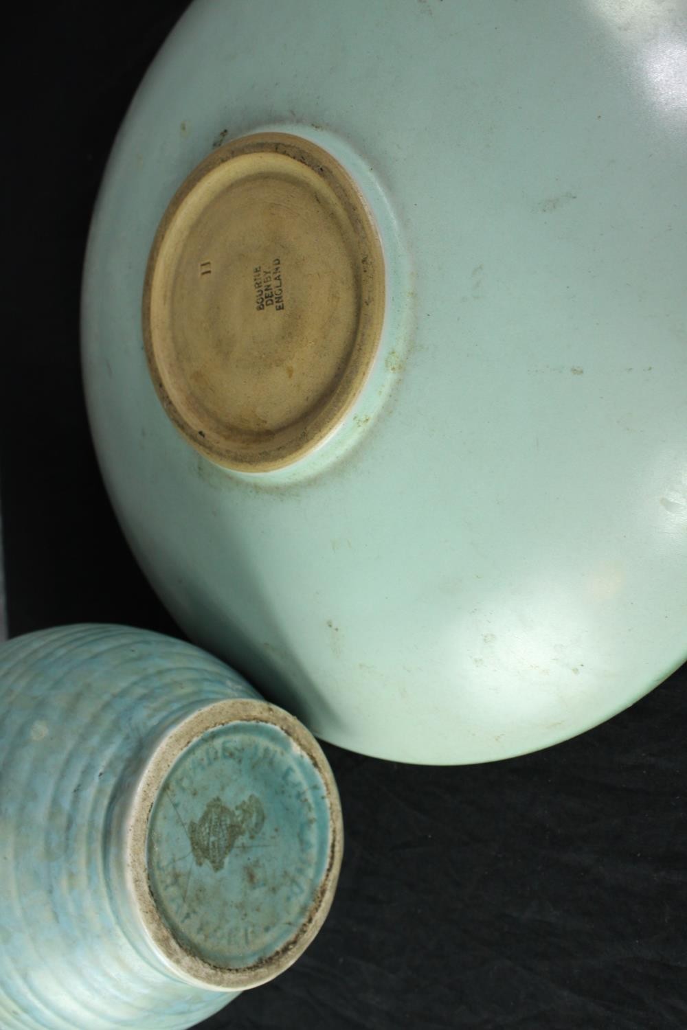 A collection of mid century ceramics, including a Crown Ducal Charlotte Read green glaze stylised - Image 6 of 7