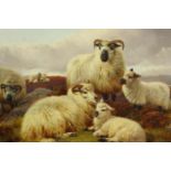 William Watson Jnr. (British. 1847-1921) Sheep in a landscape. Painting oil on canvas. Possibly