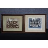 Two framed photographs of Edwardian football teams. Bowes Park and Winchester? Framed and glazed.