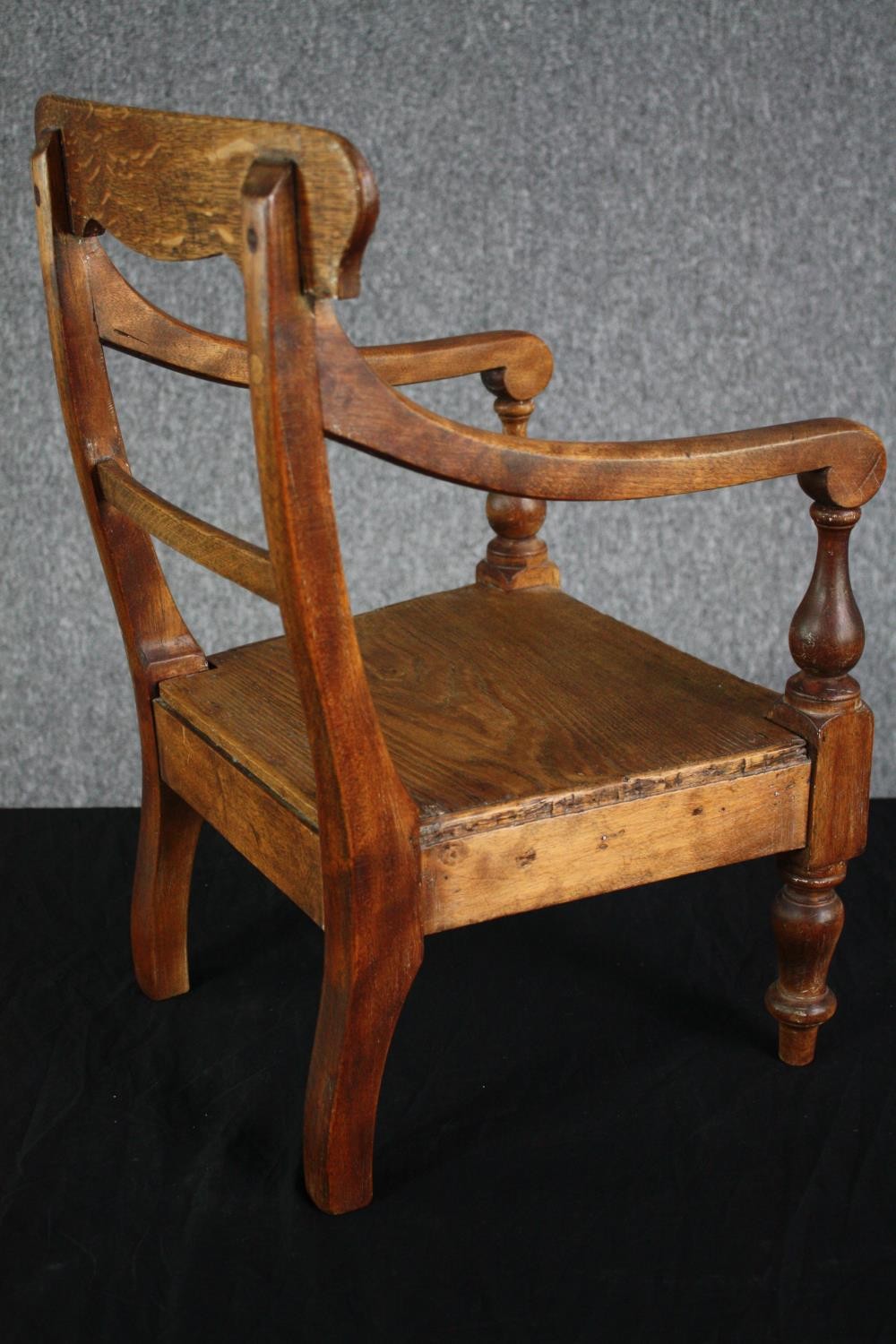 A mid 19th century child or doll's armchair. H.54cm. - Image 3 of 4