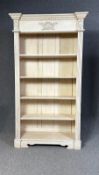 Open bookcase, full height contemporary, 19th century style. H.203 L.114 W.41