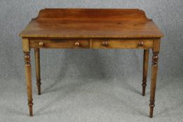 Writing table, 19th century mahogany. H.87 W.114 D.54cm.