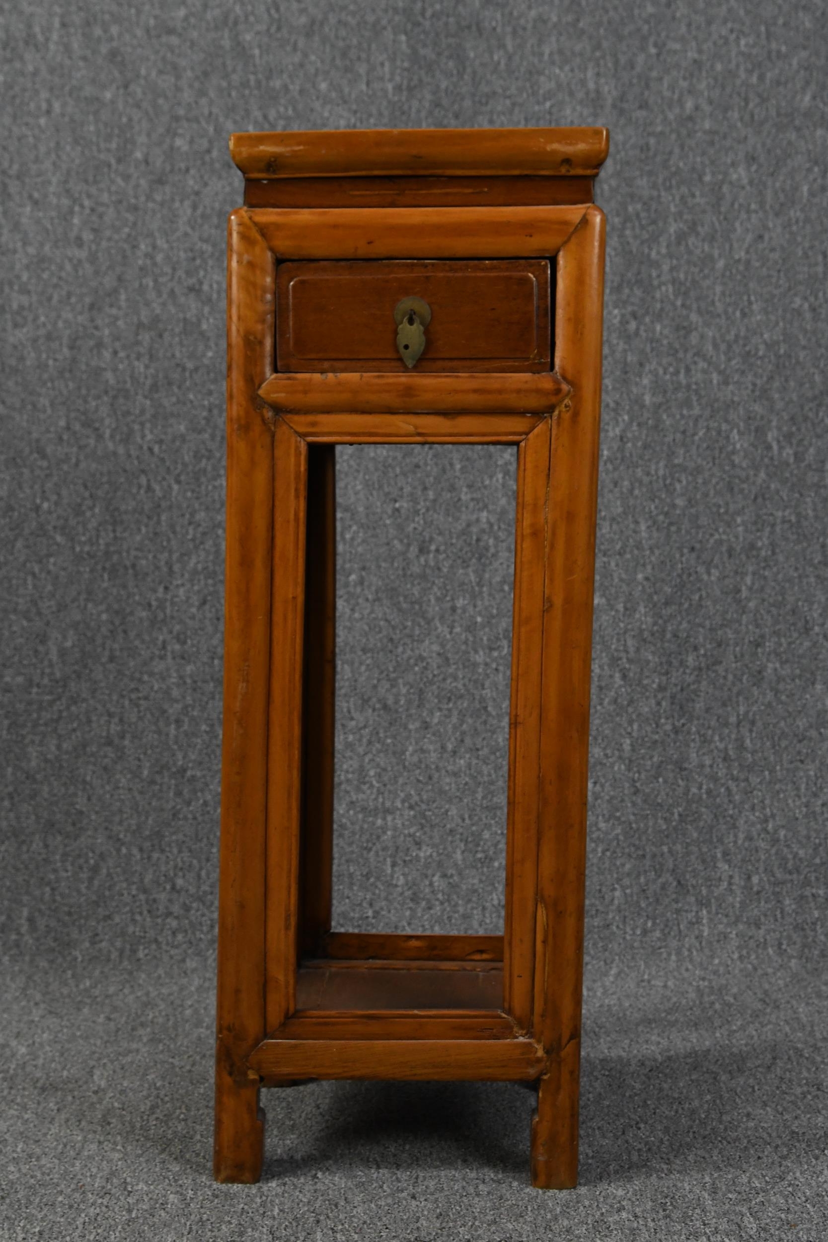 Urn stand, Chinese hardwood. H.89cm W.31cm