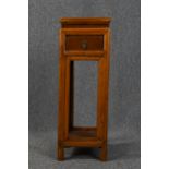 Urn stand, Chinese hardwood. H.89cm W.31cm