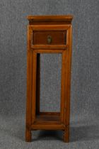 Urn stand, Chinese hardwood. H.89cm W.31cm