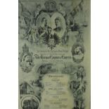 Opera programme printed in silk. 1891. By Command of Her Most Gracious Majesty the Queen in Honour