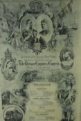 Opera programme printed in silk. 1891. By Command of Her Most Gracious Majesty the Queen in Honour