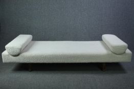 Daybed, contemporary in a vintage style with removable bolster cushions to each end. H.60 W.240 D.