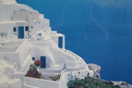 Yiorgos Depollas (Greece b. 1947) A framed photograph of a Greek island houses. Hand signed by