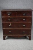 Chest of drawers, 19th century mahogany. H.107 W.103 D.51cm.