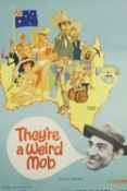 Original movie poster. "They're a Weird Mob". Framed and glazed. H.106 W.72 cm.
