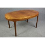 Dining table, extending mid century teak by Nathan Furniture. H.75 W.206 W.99cm. (extended)